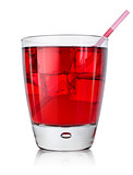 Red cocktail isolated 