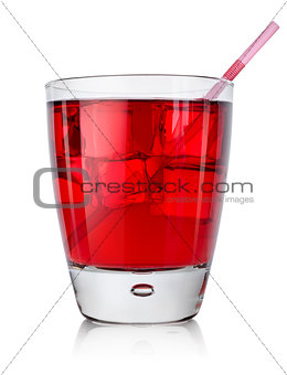Red cocktail isolated 