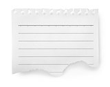 Sheet of lined paper isolated