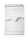 White blank notepad isolated
