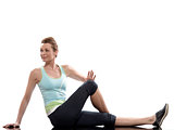 woman training abdominals workout posture