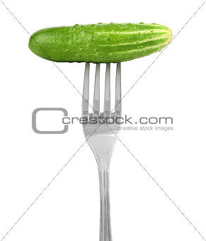 fork with cucumber