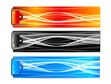 Banners set with abstract lines