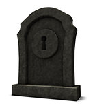 keyhole on gravestone