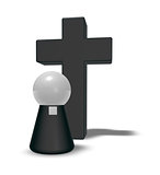 pastor and christian cross