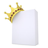 Crown on a white box