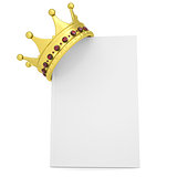 Crown on the white book