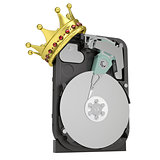 Hard disk drive with the crown