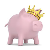 Crown on the piggy bank