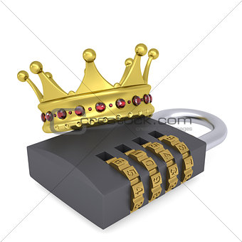 Crown on the combination lock