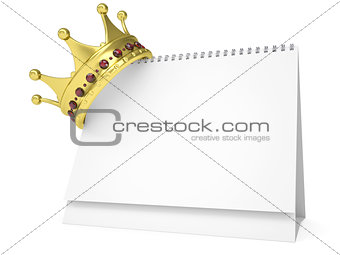 Crown on the desktop calendar