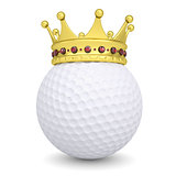 Crown on a golf ball