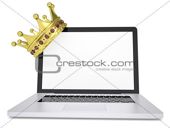Crown on laptop