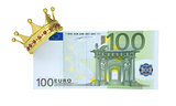 One hundred euro with the crown