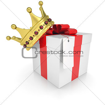 A gift with a crown
