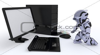 Robot with computer