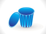 abstract blue trash icon