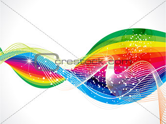 abstract colorful rainbow wave background