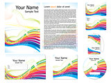 abstract rainbow corporate id template