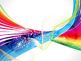 abstract colorful rainbow wave background 