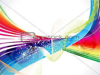 abstract colorful rainbow wave background 