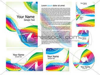 abstract wave corporate id template