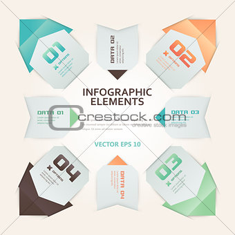 Modern Origami Style Infographic Illustration