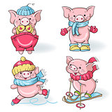 Cartoon pigs  
