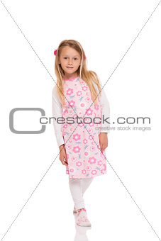 Full length portrait of a little girl