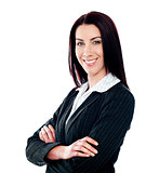 Businesswoman posing with crossed arms