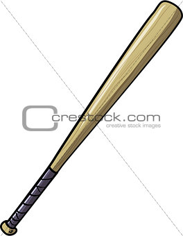 Illustration of baseball bat