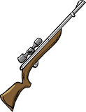 Illustration of a hunting rifle