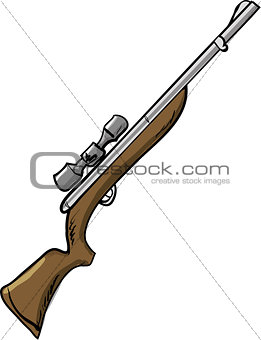 Illustration of a hunting rifle