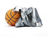 basketball ball 2014 on a white background