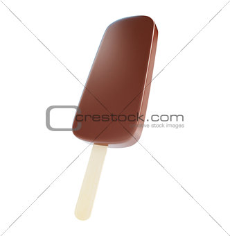 chocolate ice cream 3d Illustrations on a white background