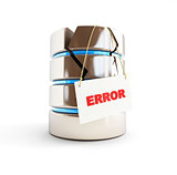 database error on a white background