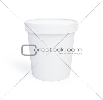 Food plastic container 3d Illustrations on a white background