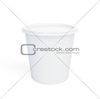 Food plastic container 3d Illustrations on a white background