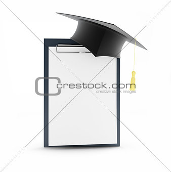 school graduation blank on a white background