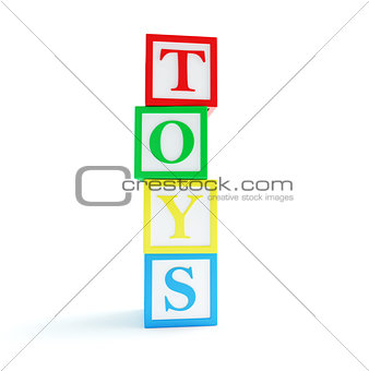 alphabet cube toys 3d Illustrations on a white background