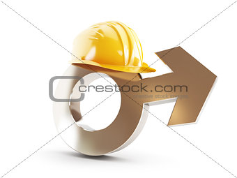 work for men, symbol man construction helmet