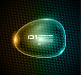 Bubble speech made of shiny glass to show a mesage or infographic. 