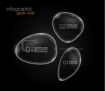 Unique Glass bubble infographics to display and classify datas