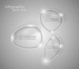 Bubble Glass infographics over clear background