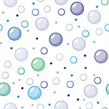 Abstract seamless texture - bubbles on white