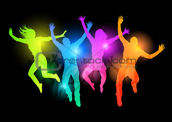 Jumping Vector People