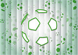Abstract Green Background With Soccer Ball
