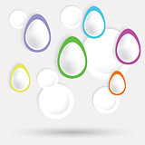  easter eggs paper  background