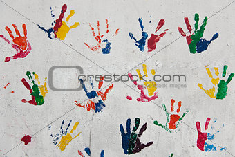 kids hand prints