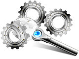 Gears in Magnifying Glass